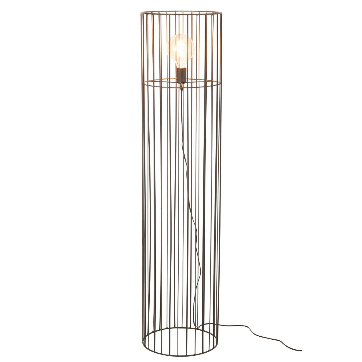 J-Line Lamp Staand Rond Metaal Zwart