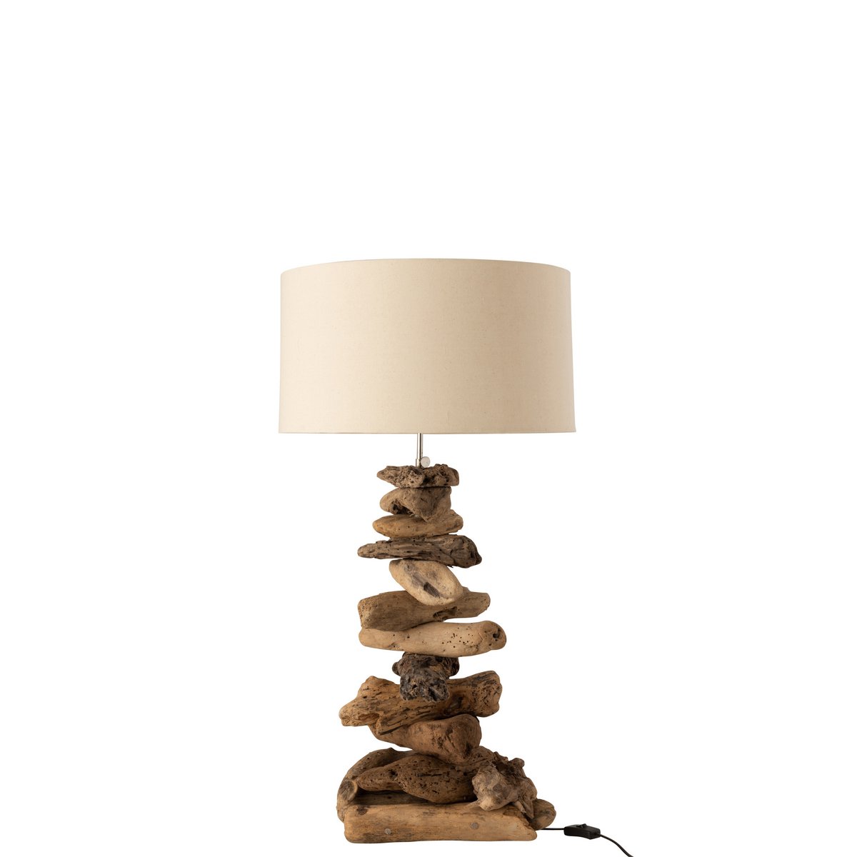 J-Line lamp + kap - hout - naturel/beige - small