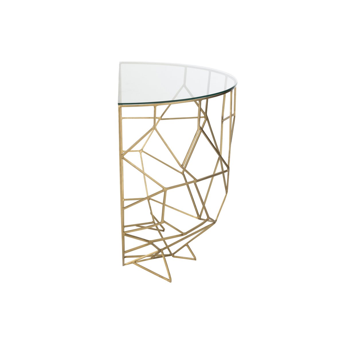 J-Line Console Moza Metaal/Glas Goud