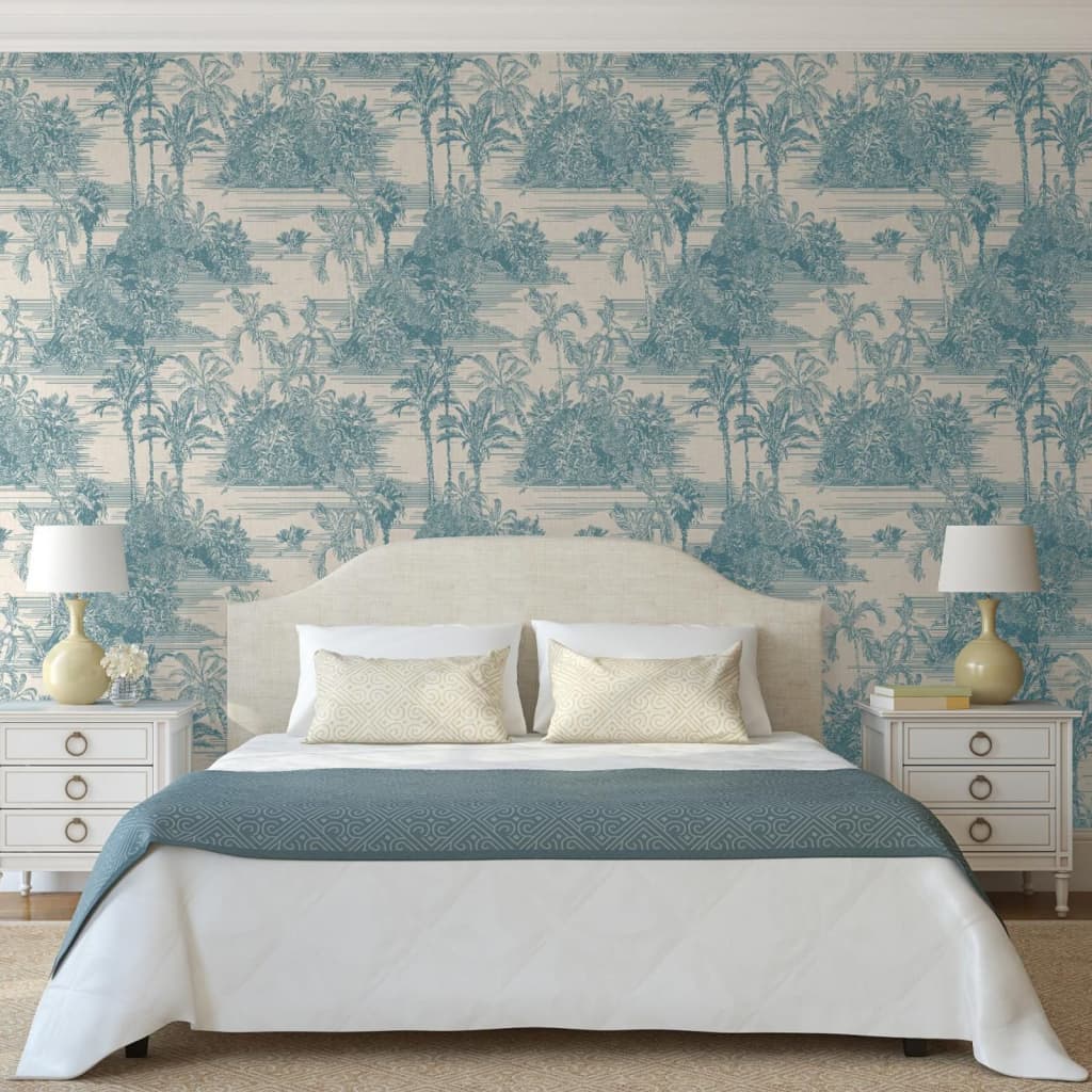 DUTCH WALLCOVERINGS Behang Tropical en goudkleurig