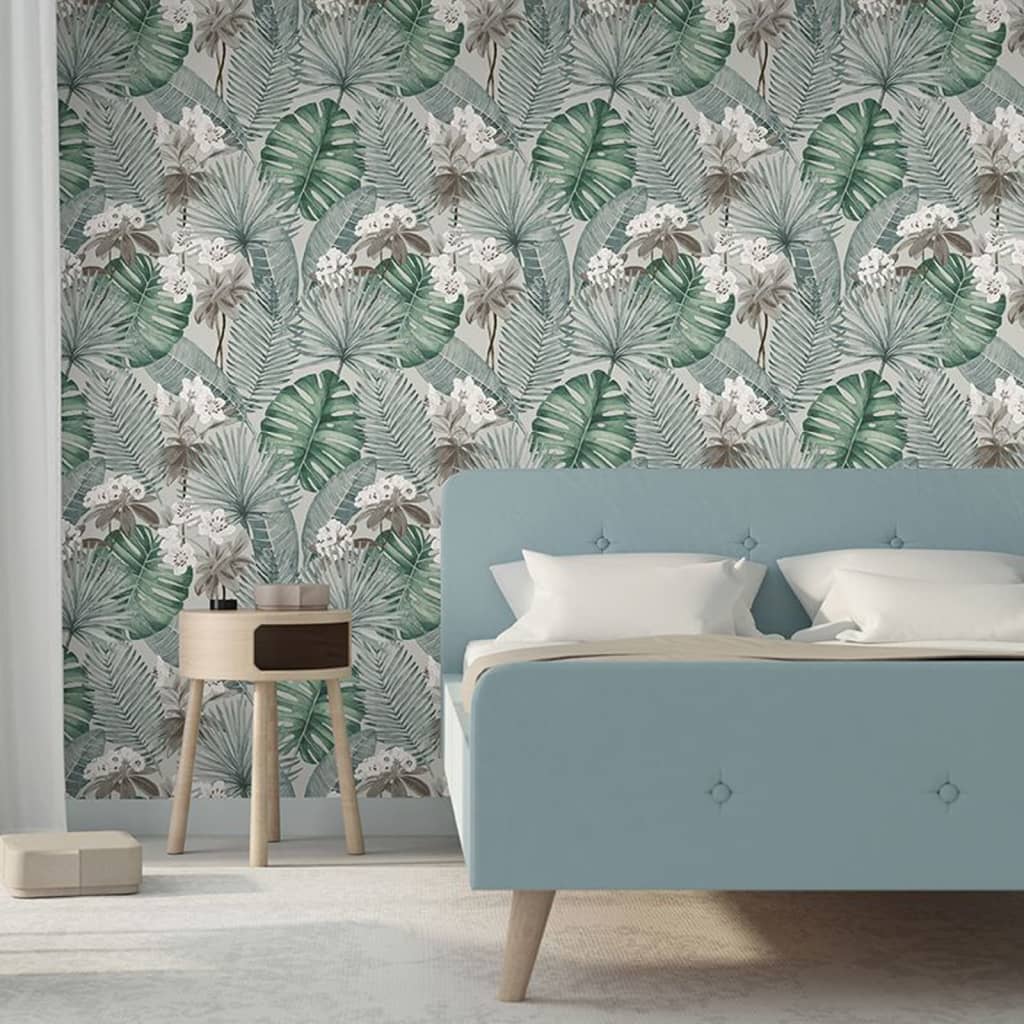 DUTCH WALLCOVERINGS Behang Eden en donkergroen