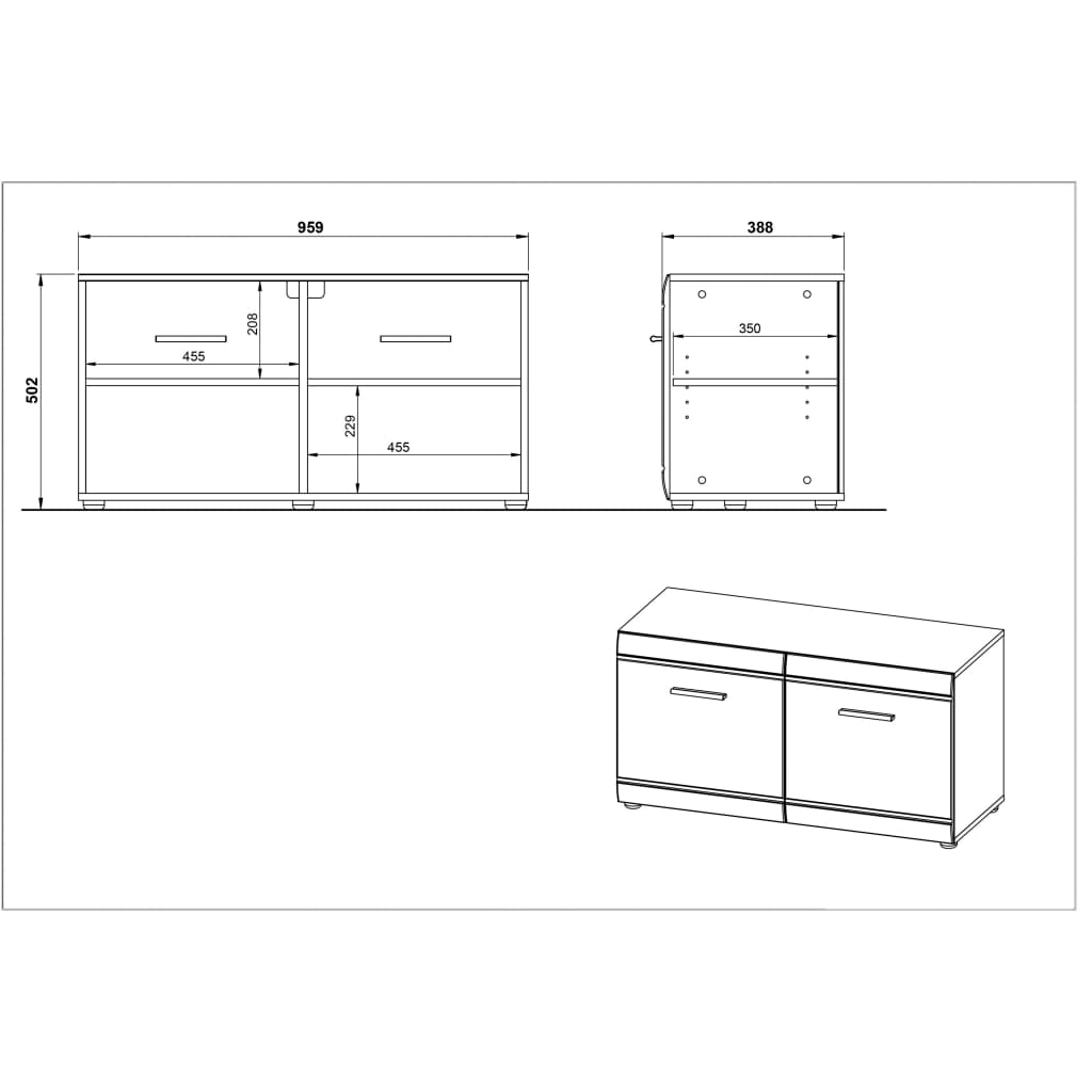 Germania Schoenenkast Adana 95,9x38,8x50,2 cm nobel beukenkleurig