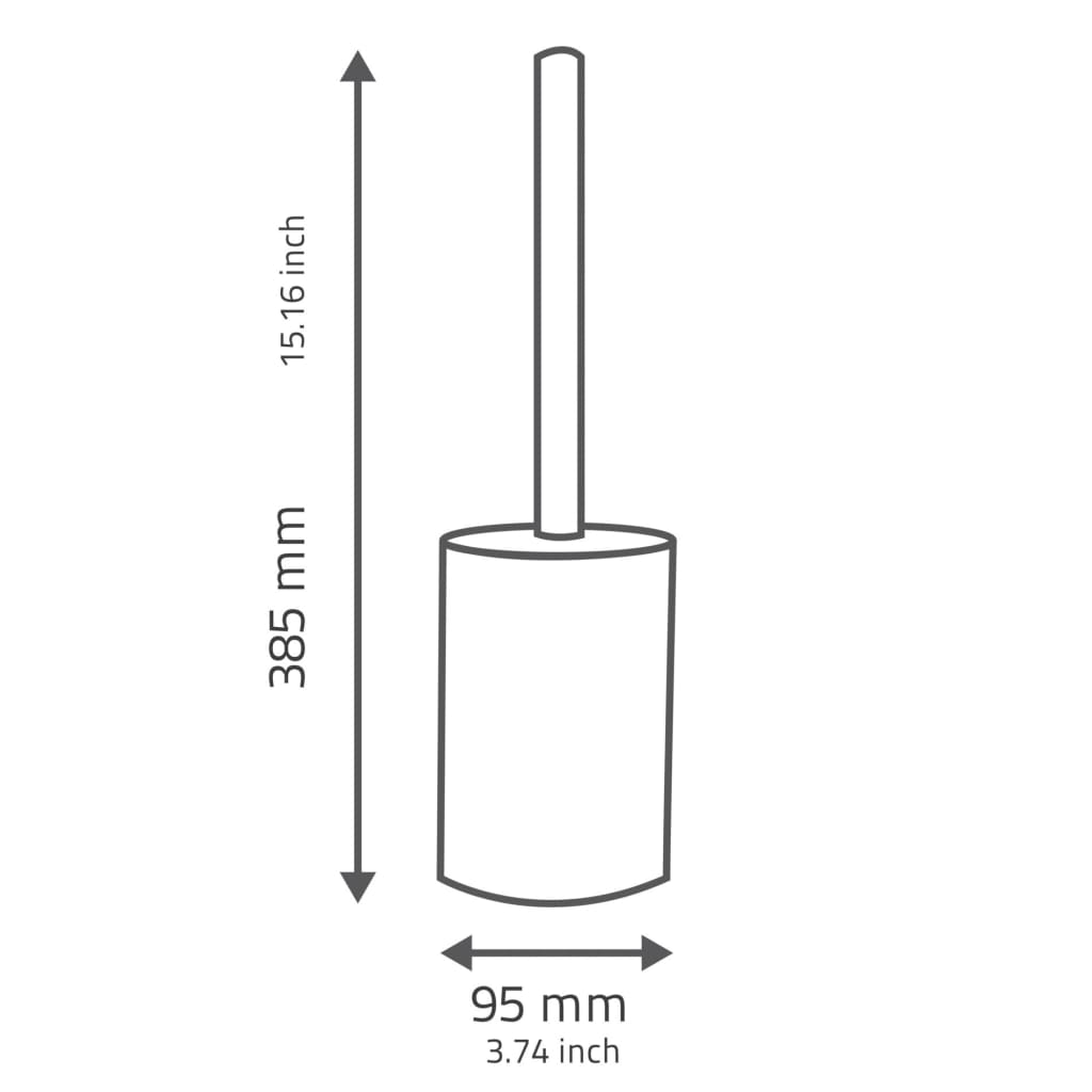 RIDDER Toiletborstel met houder baksteen antraciet