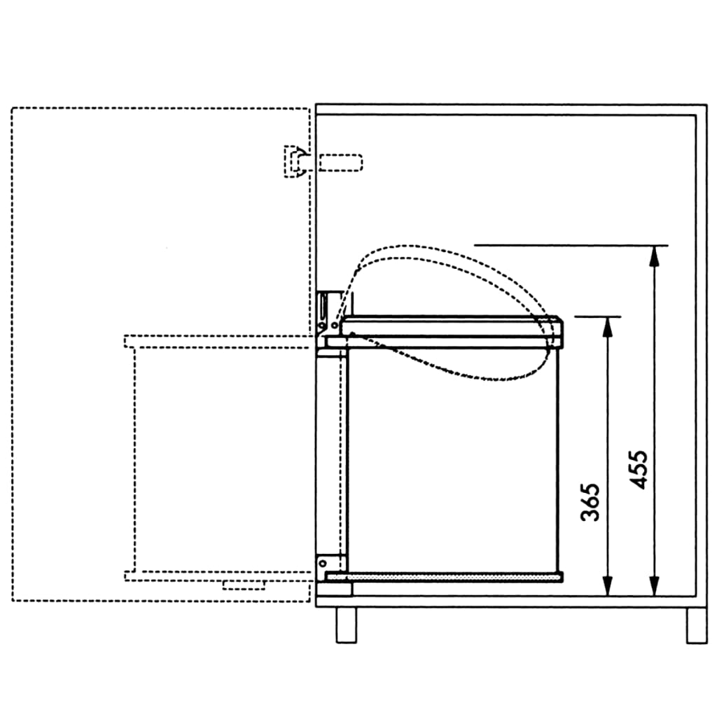 Hailo Inbouw afvalemmer Compact-Box maat M 15 L 3555-001