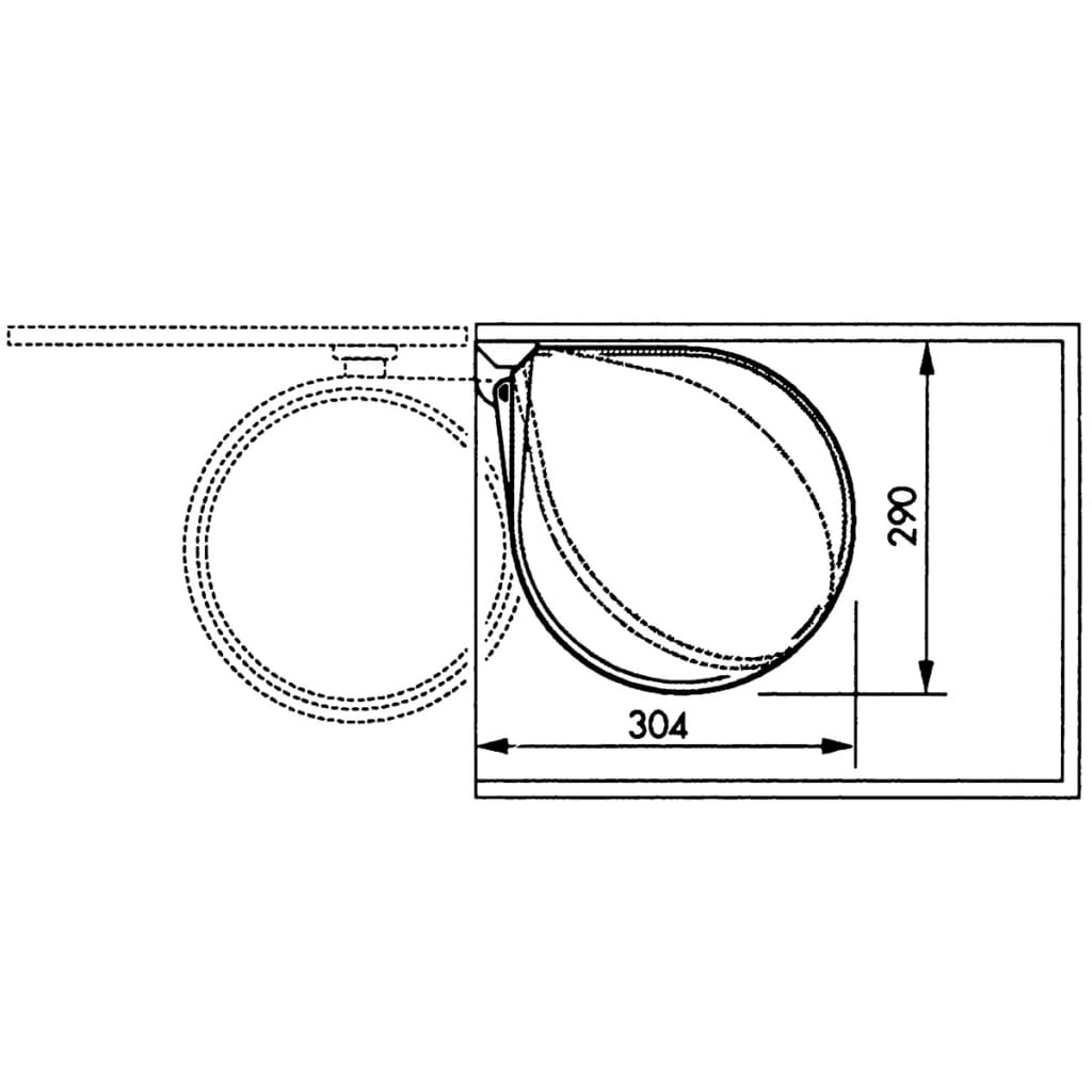 Hailo Inbouw afvalemmer Compact-Box maat M 15 L 3555-001