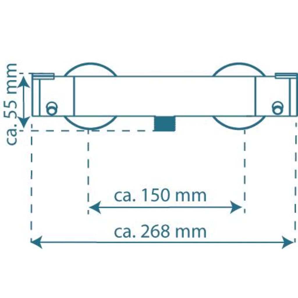 SCHÜTTE Douchemengkraan LONDON thermostatisch 5,5 cm