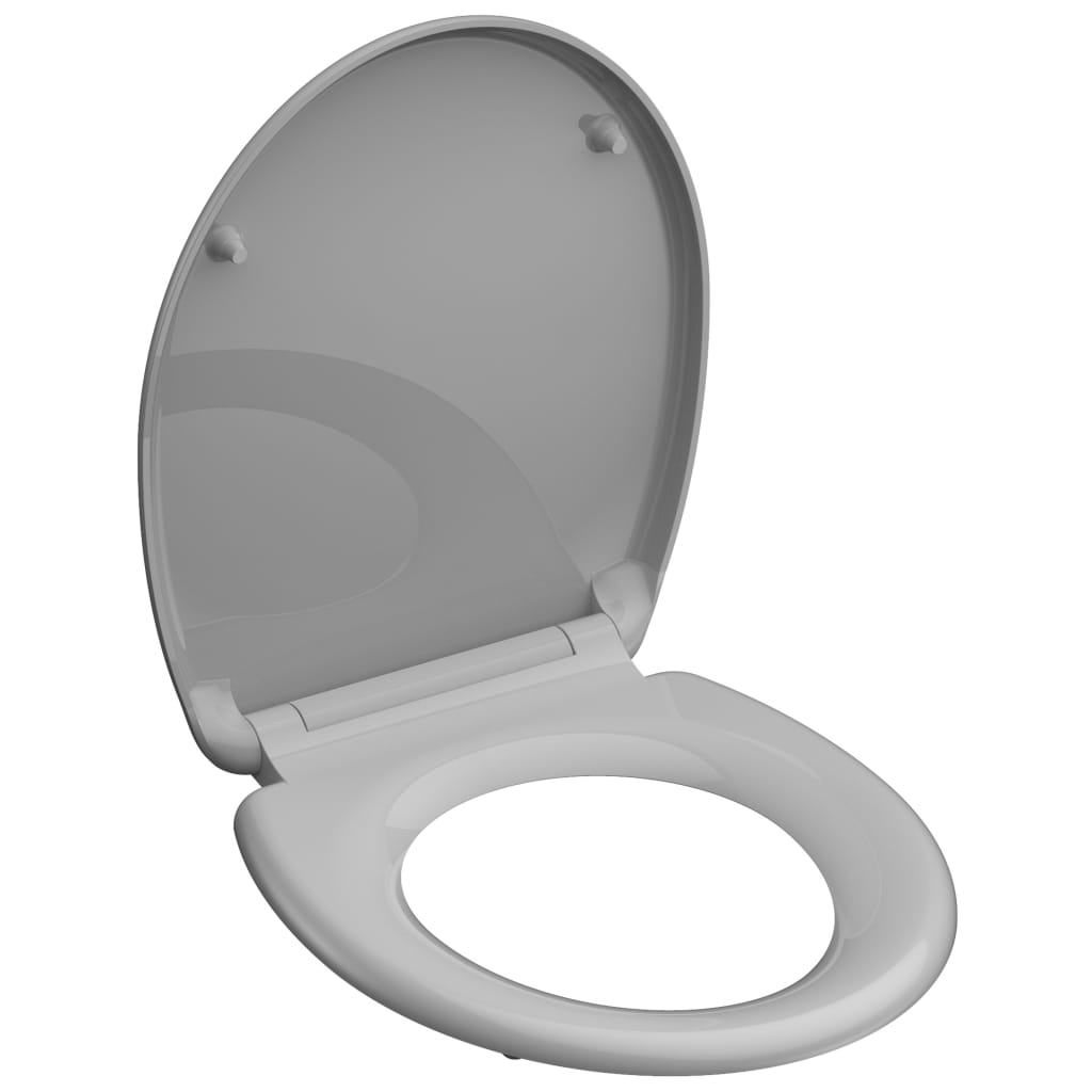 SCHÜTTE Toiletbril met soft-close quick-release ANTHRAZIT duroplast