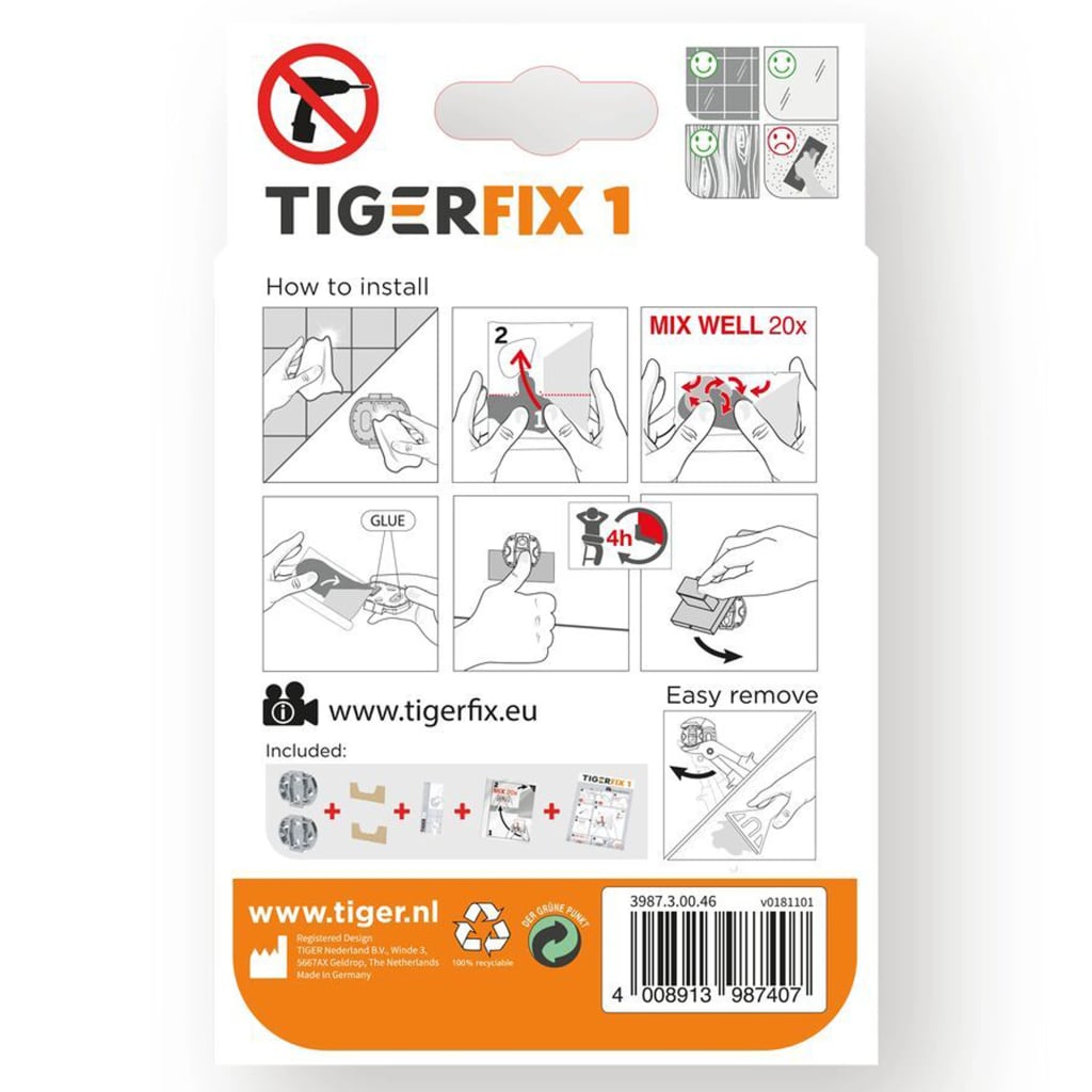 Tiger Bevestigingsmateriaal TigerFix Type 1 metaal 398730046