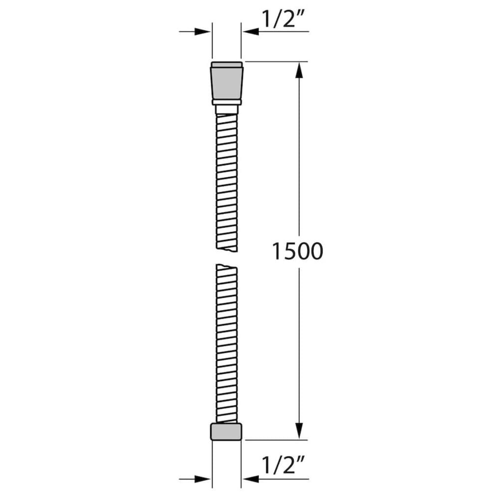 Tiger Doucheslang Ultrahose 150 cm zwart