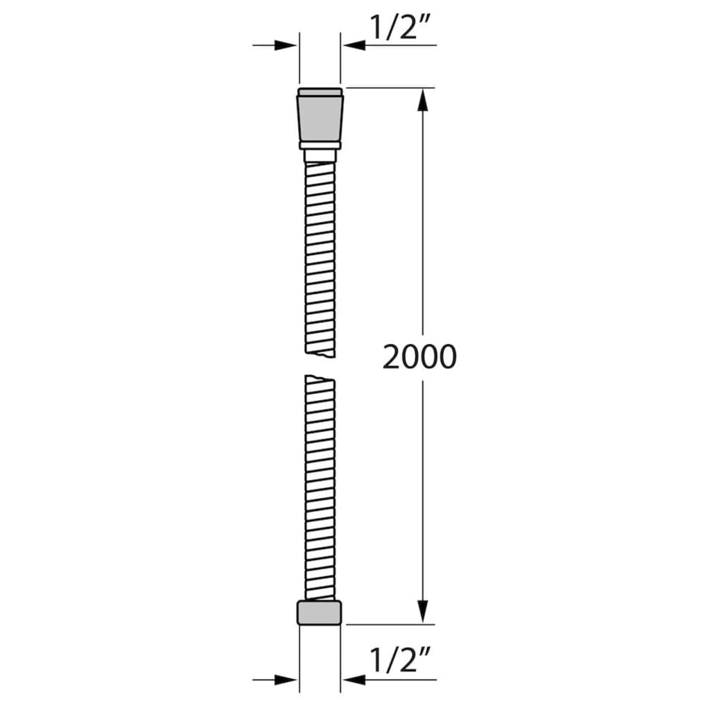 Tiger Doucheslang Ultrahose 150 cm zwart