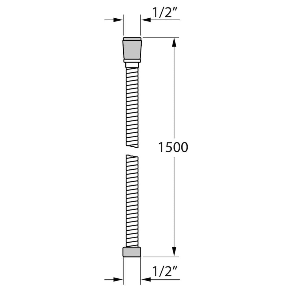 Tiger Doucheslang Ultrahose 150 cm zwart