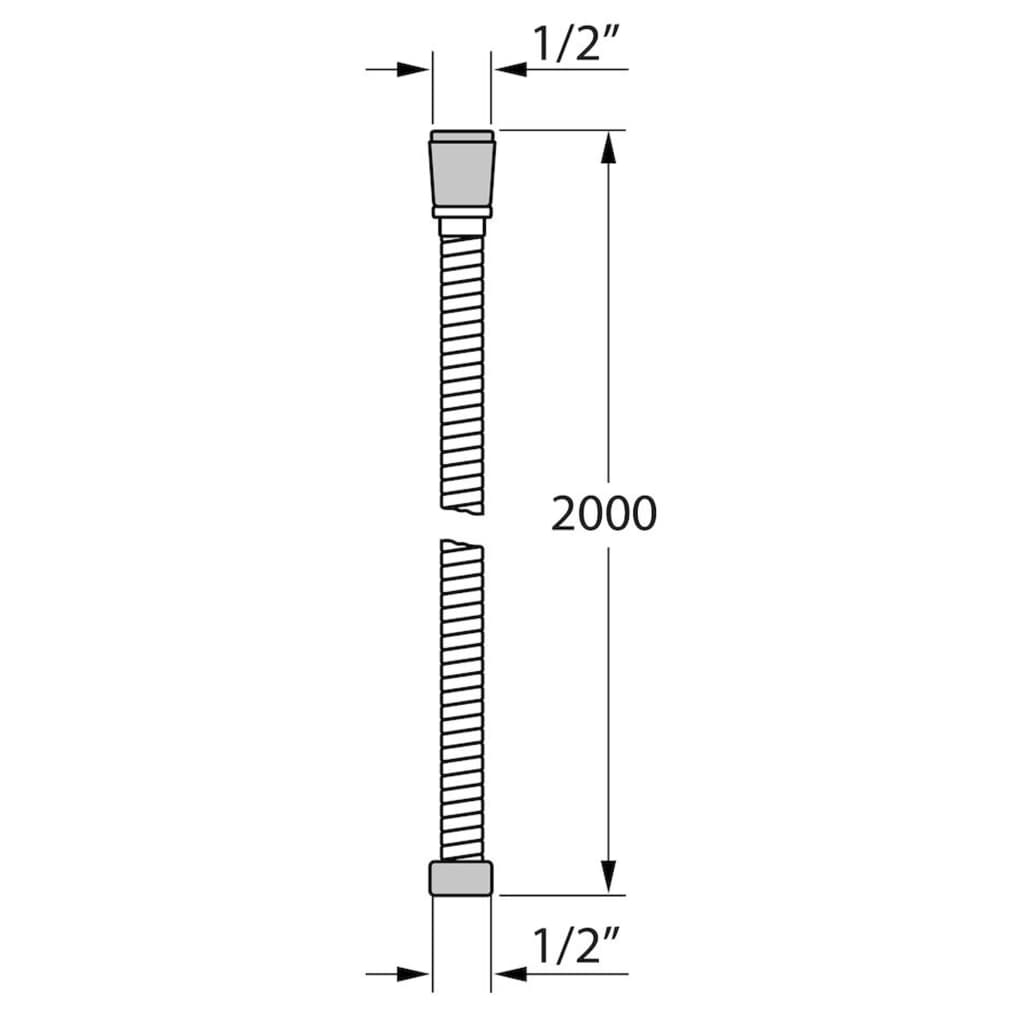 Tiger Doucheslang Fluxhose 200 cm chroomkleurig