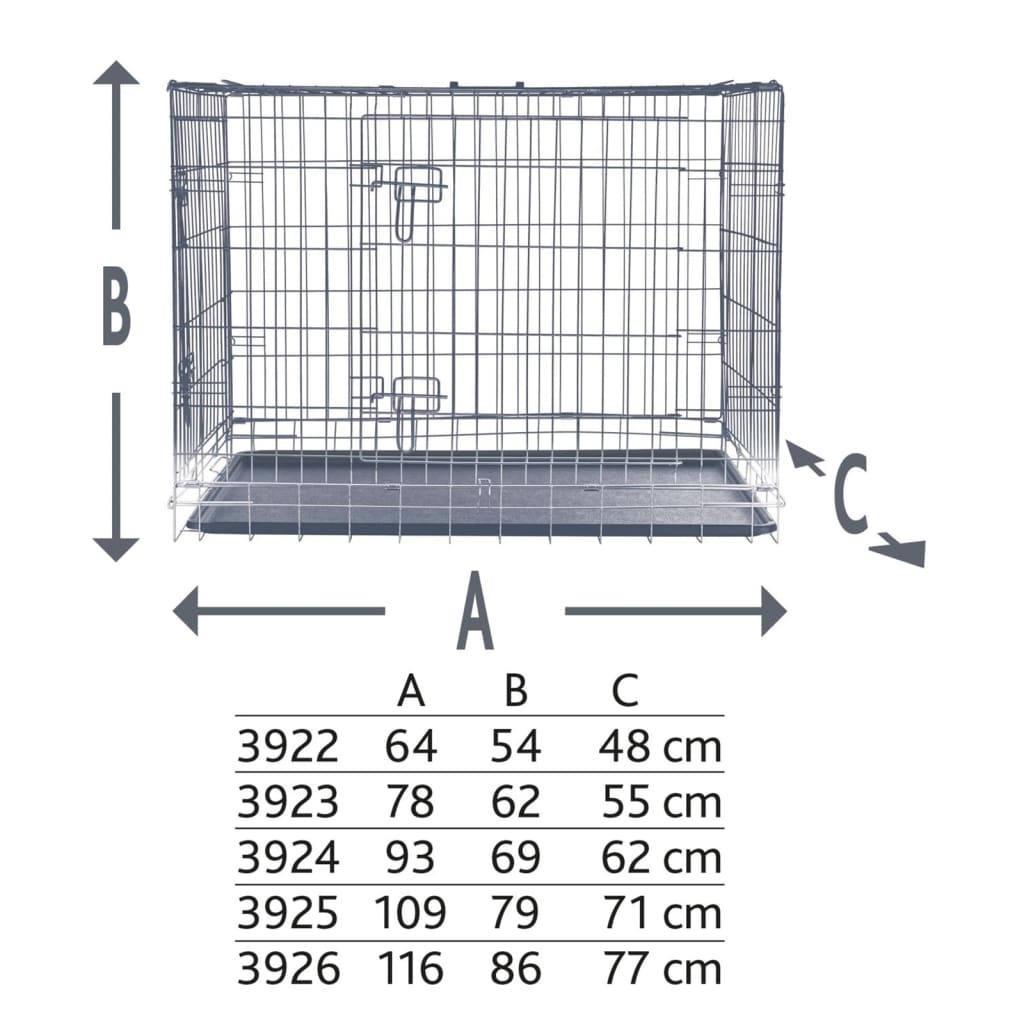 TRIXIE Bench 93x69x62 cm gegalvaniseerd