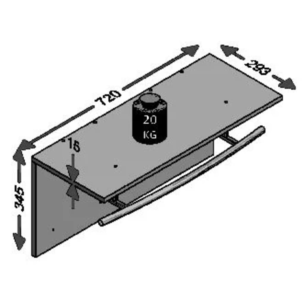 FMD Wandkapstok 72x29,3x34,5 cm