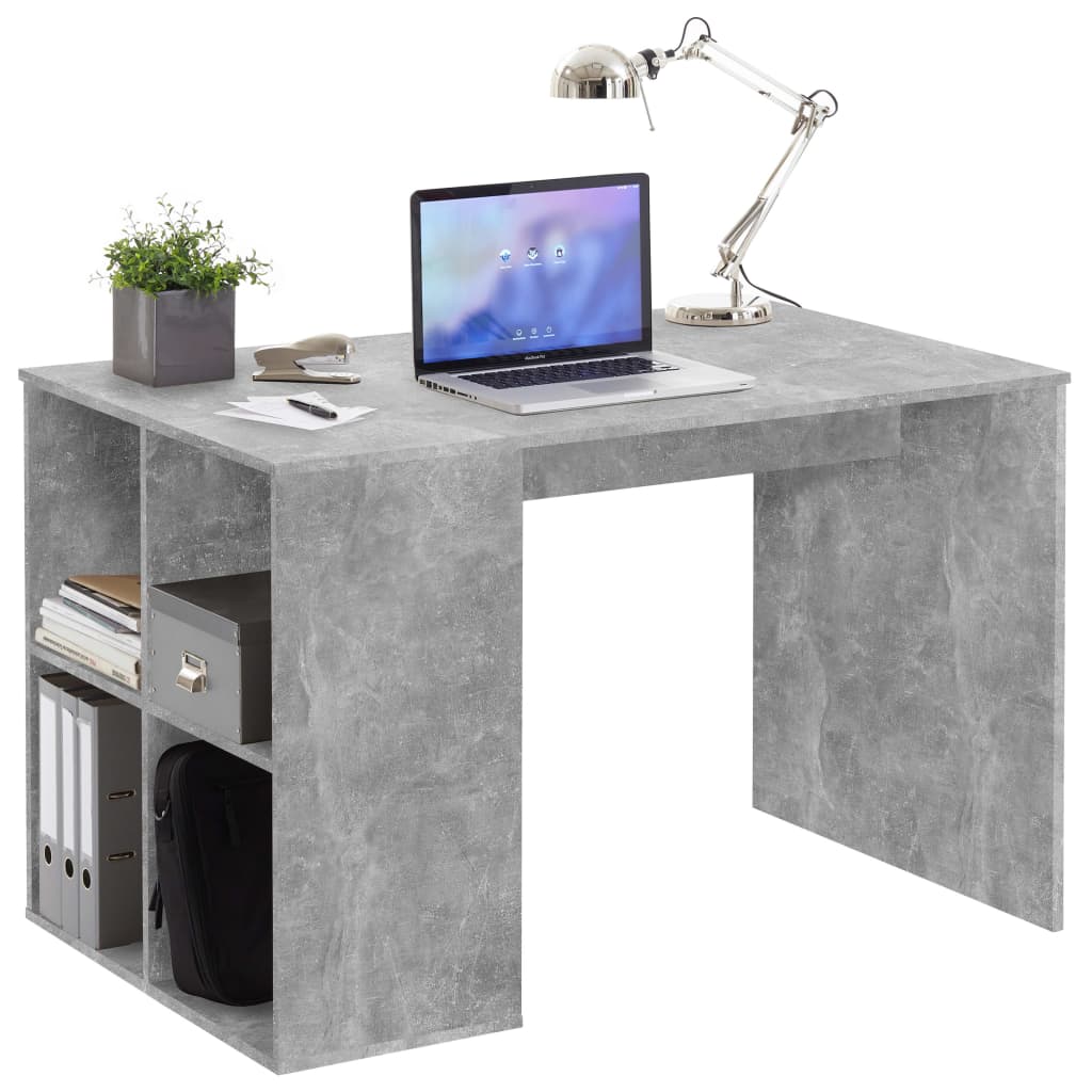 FMD Bureau met zijschappen 117x73x75 cm betonkleurig