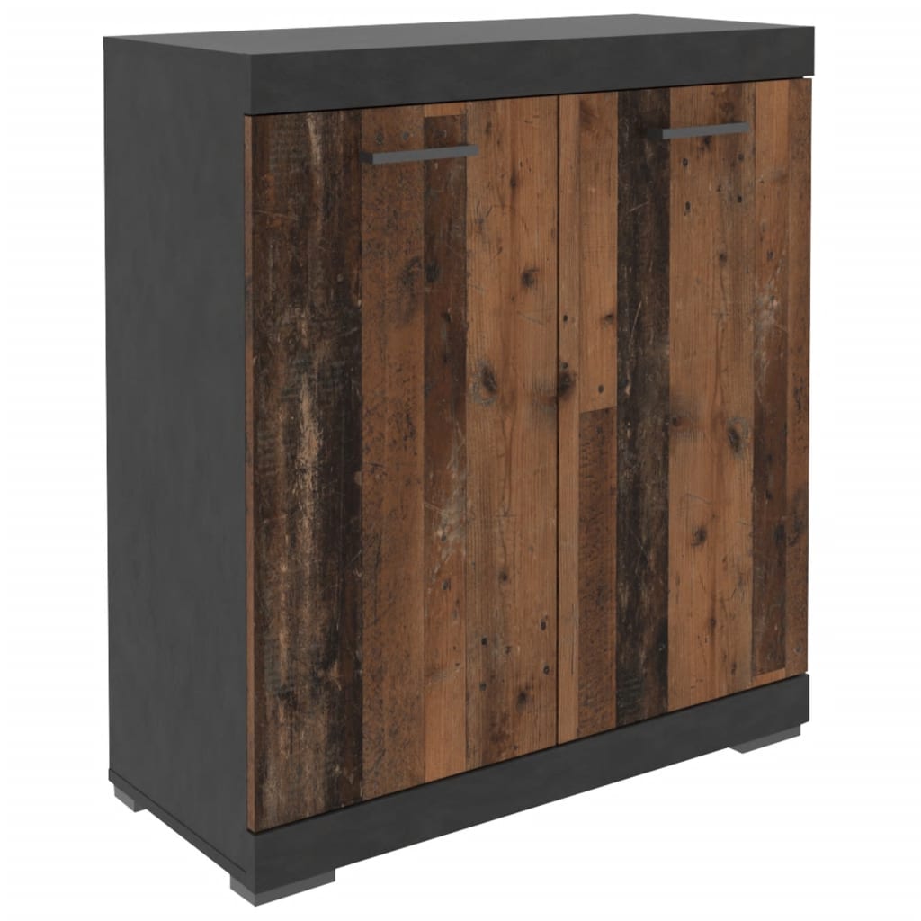 FMD Kast met 2 deuren 80x34,9x89,9 cm grijs artisan eikenkleurig