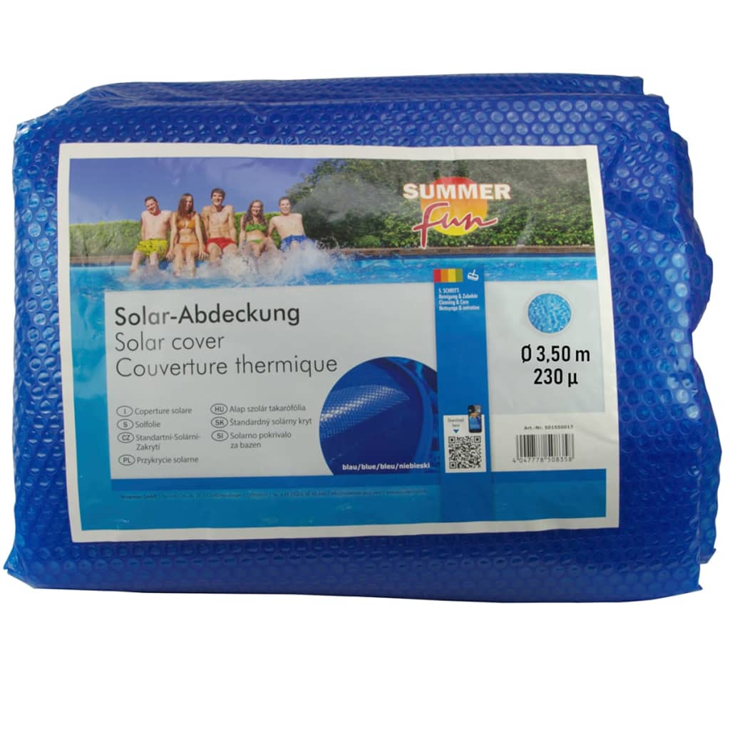 Summer Fun Zomerzwembadhoes solar ovaal 700x350 cm PE blauw