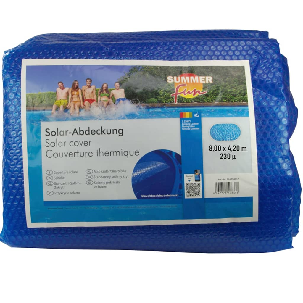 Summer Fun Zomerzwembadhoes solar ovaal 700x350 cm PE blauw