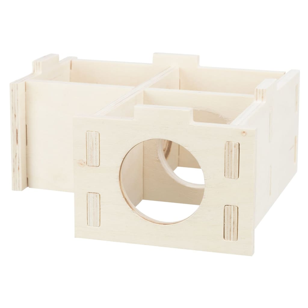 TRIXIE Knaagdierenhuis 3 kamers 25x10x25 cm hout