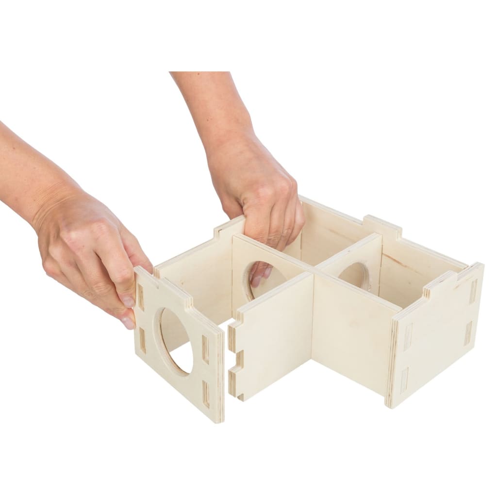 TRIXIE Knaagdierenhuis 3 kamers 25x10x25 cm hout