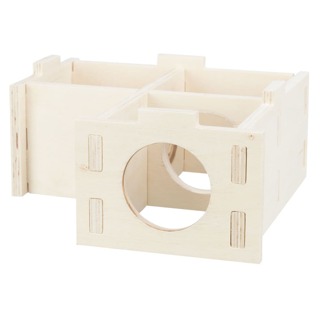 TRIXIE Knaagdierenhuis 3 kamers 25x10x25 cm hout