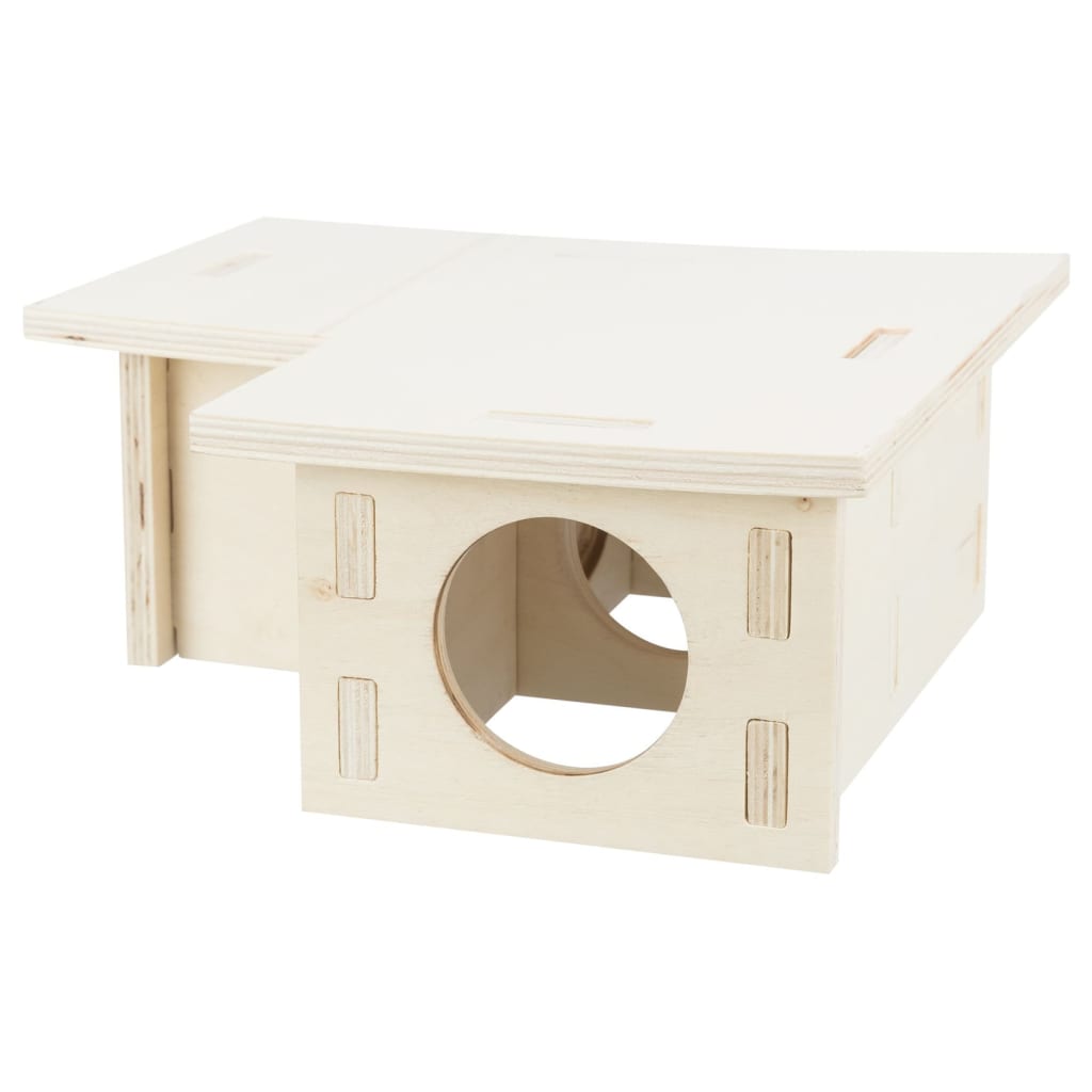 TRIXIE Knaagdierenhuis 3 kamers 25x10x25 cm hout