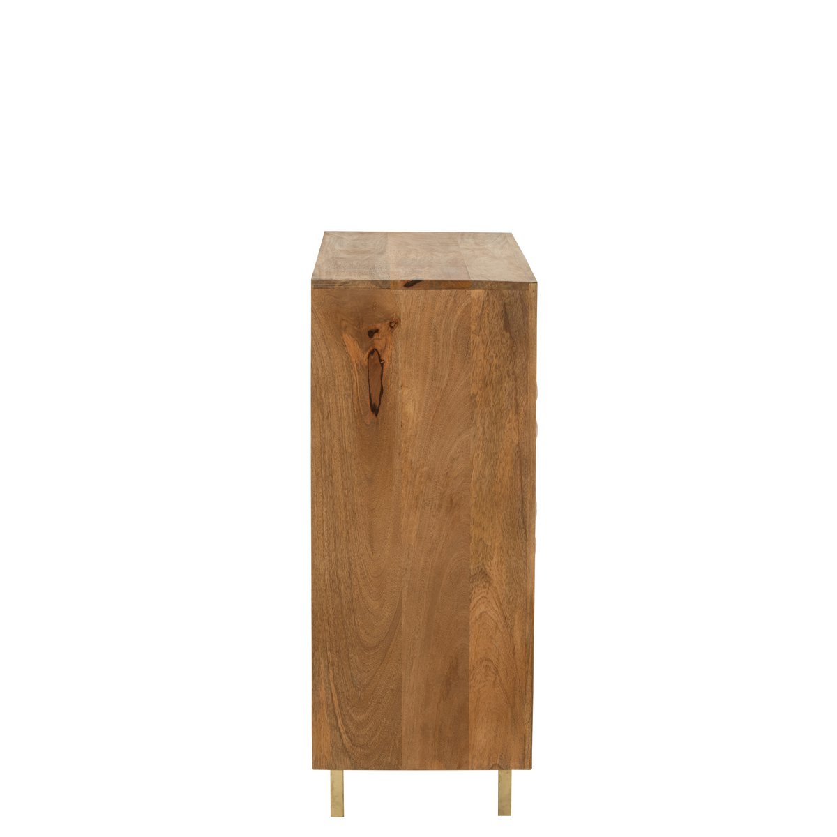 J-Line Kast Nino Metaal/Mangohout Naturel/Goud