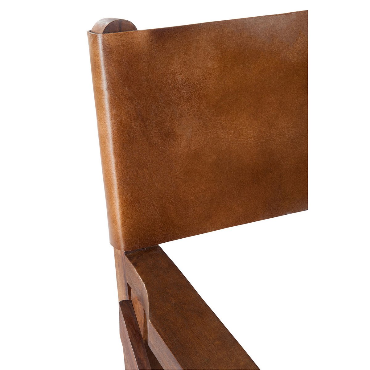 J-Line Regisseurstoel Plooibaar Hout/Leder Cognac