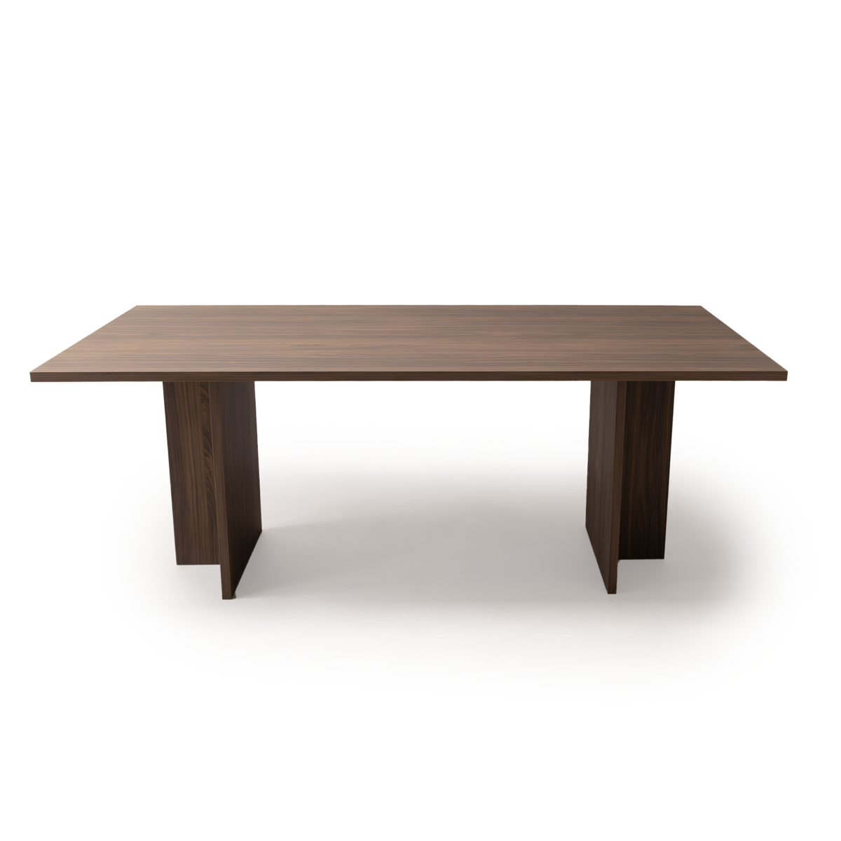 Eettafel Clay 200 x 100cm, kleur bruin notenhout