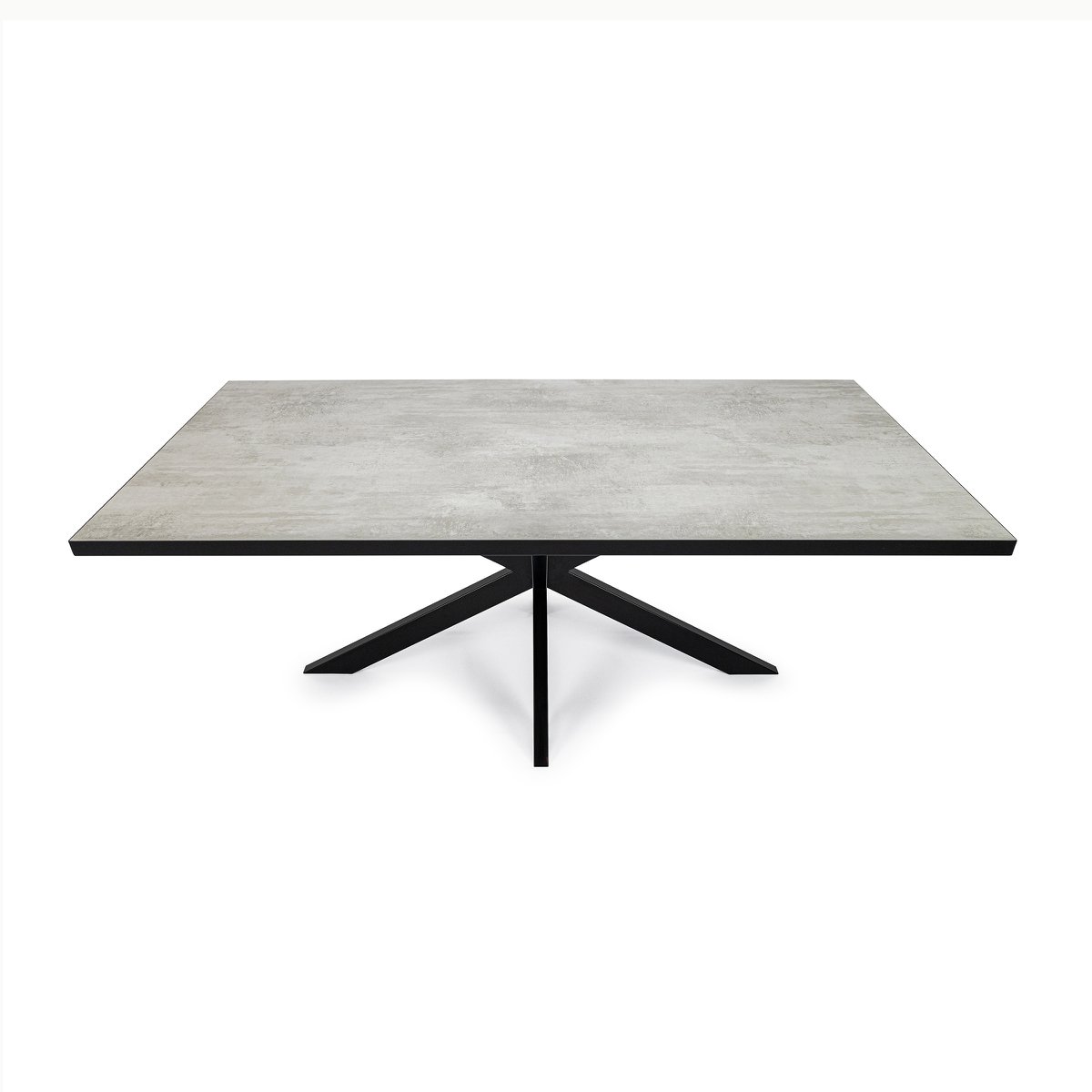 Stalux Eettafel 'Gijs' 180 x 100cm, kleur zwart / beton