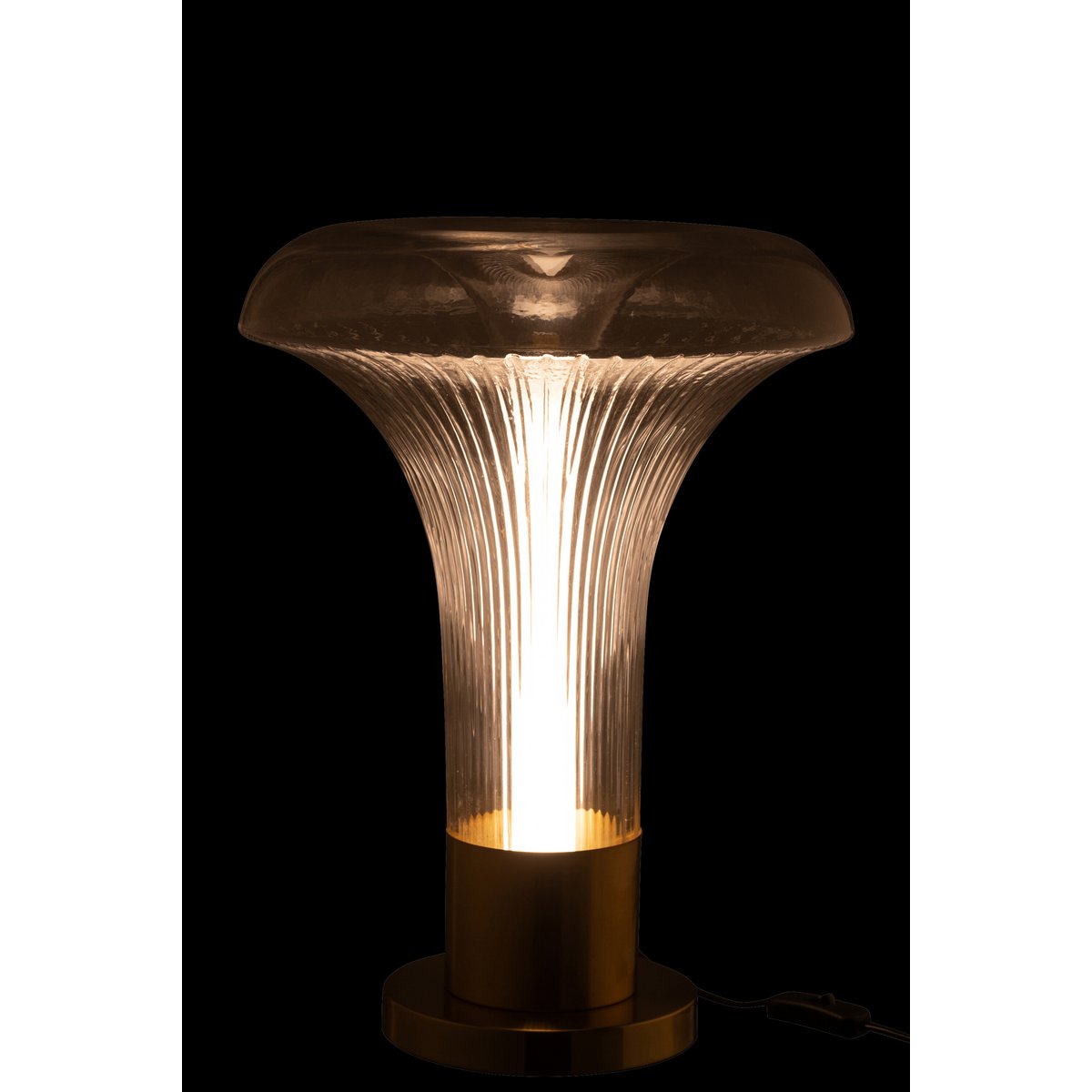 J-Line Lamp Led Goud Metaal/Glas Transparant