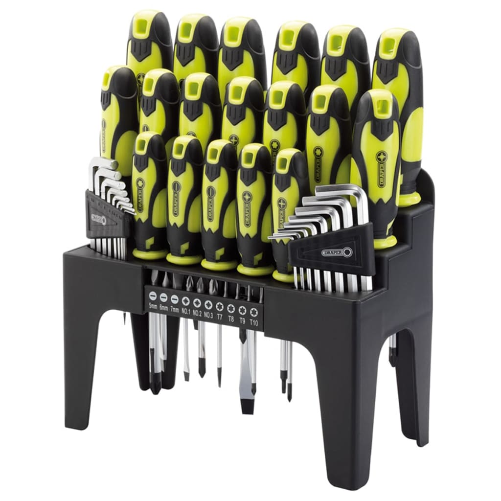 Draper Tools Schroevendraaier, inbus en bit set 44-delig groen 78619