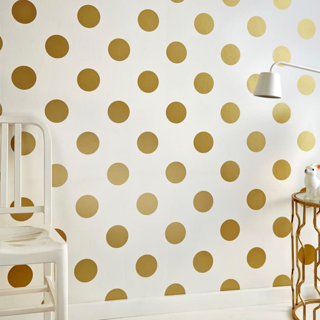 Kids at Home Behang Dotty Gold wit en goudkleurig 100105