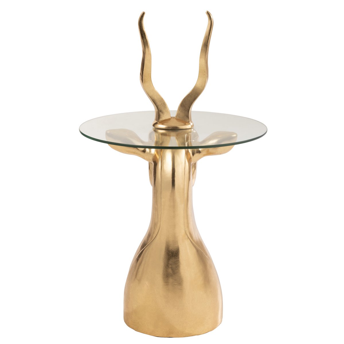 J-Line Bijzettafel Antilope Resin/Glas Goud