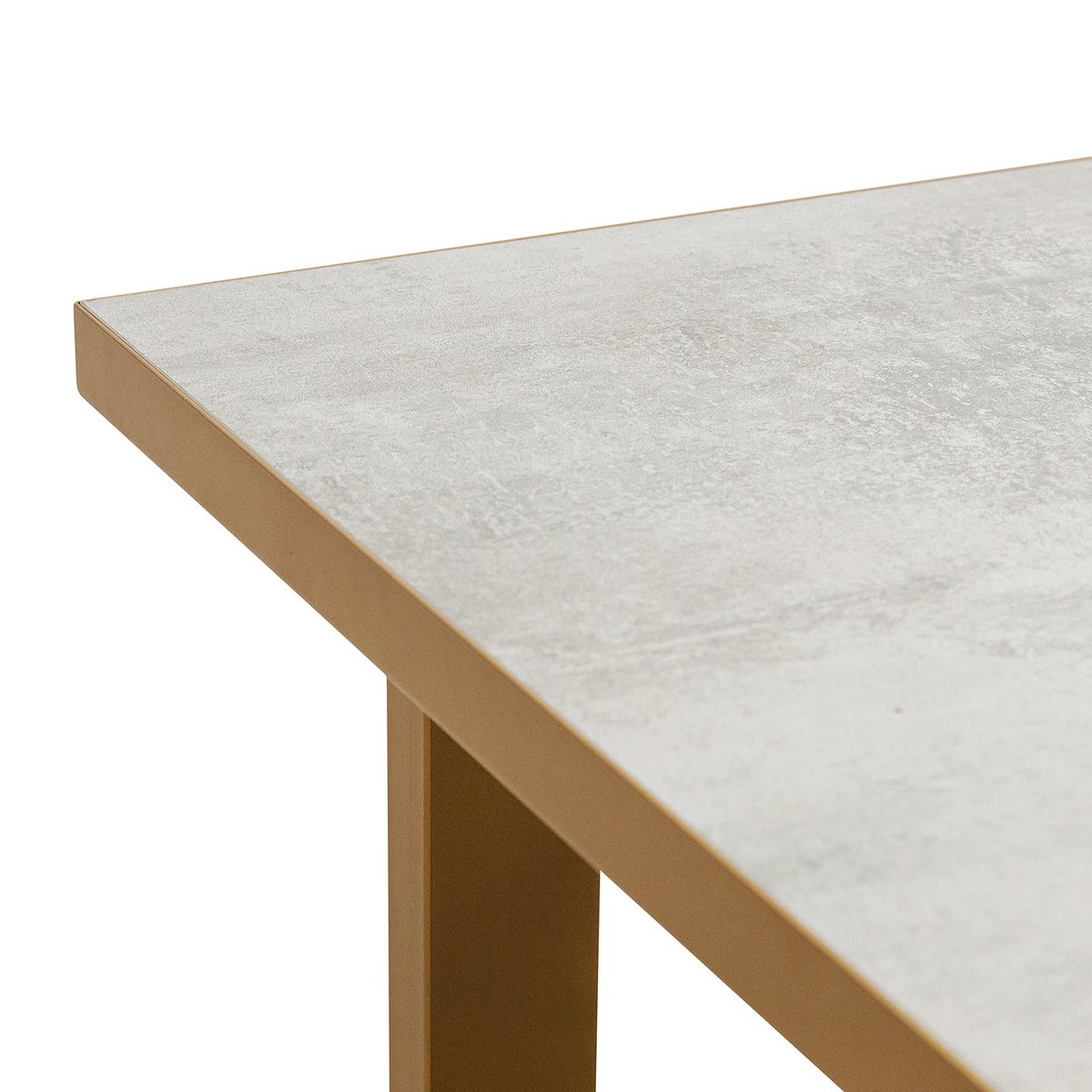 Stalux Eettafel 'Roos' 240 x 100cm, kleur goud / beton