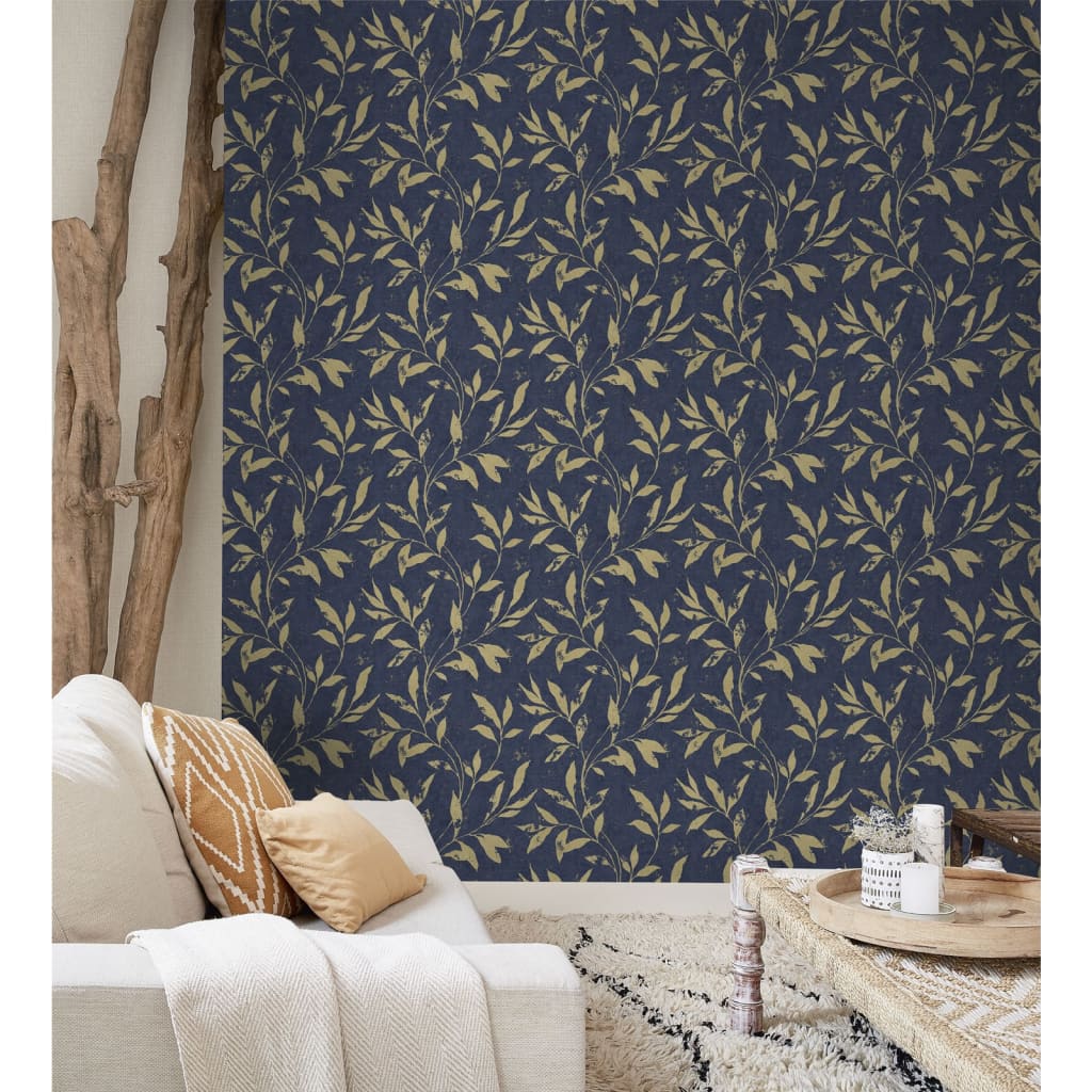 DUTCH WALLCOVERINGS Behang Leafs beige en bruin