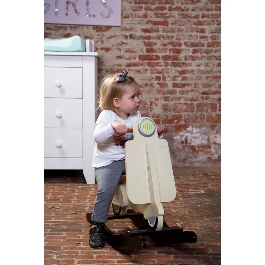 CHILDHOME Hobbelscooter roze en zwart