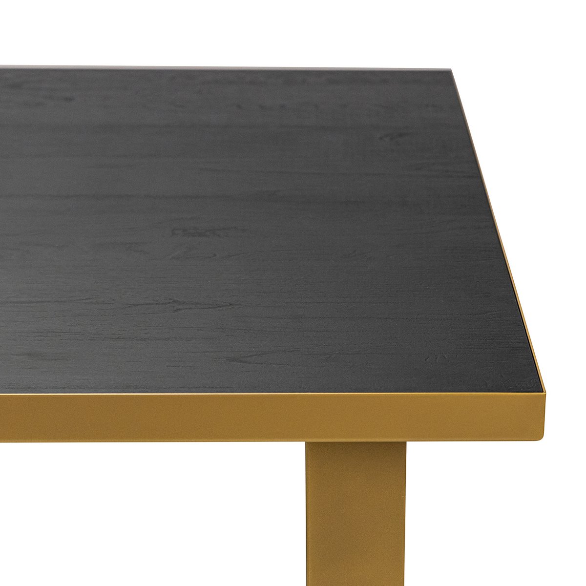 Stalux Eettafel 'Joop' 200 x 100cm, kleur goud / zwart eiken