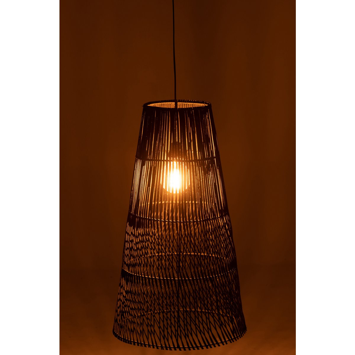 J-Line Alix hanglamp - hout - bruin