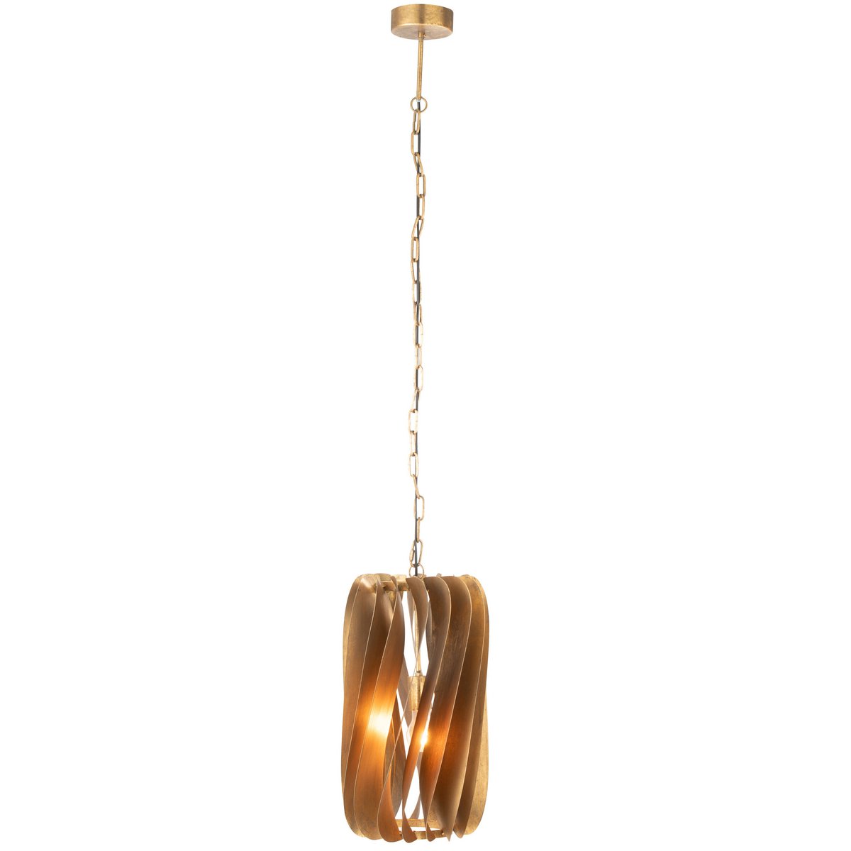 J-Line Hanglamp Tina Ijzer Zwart Goud