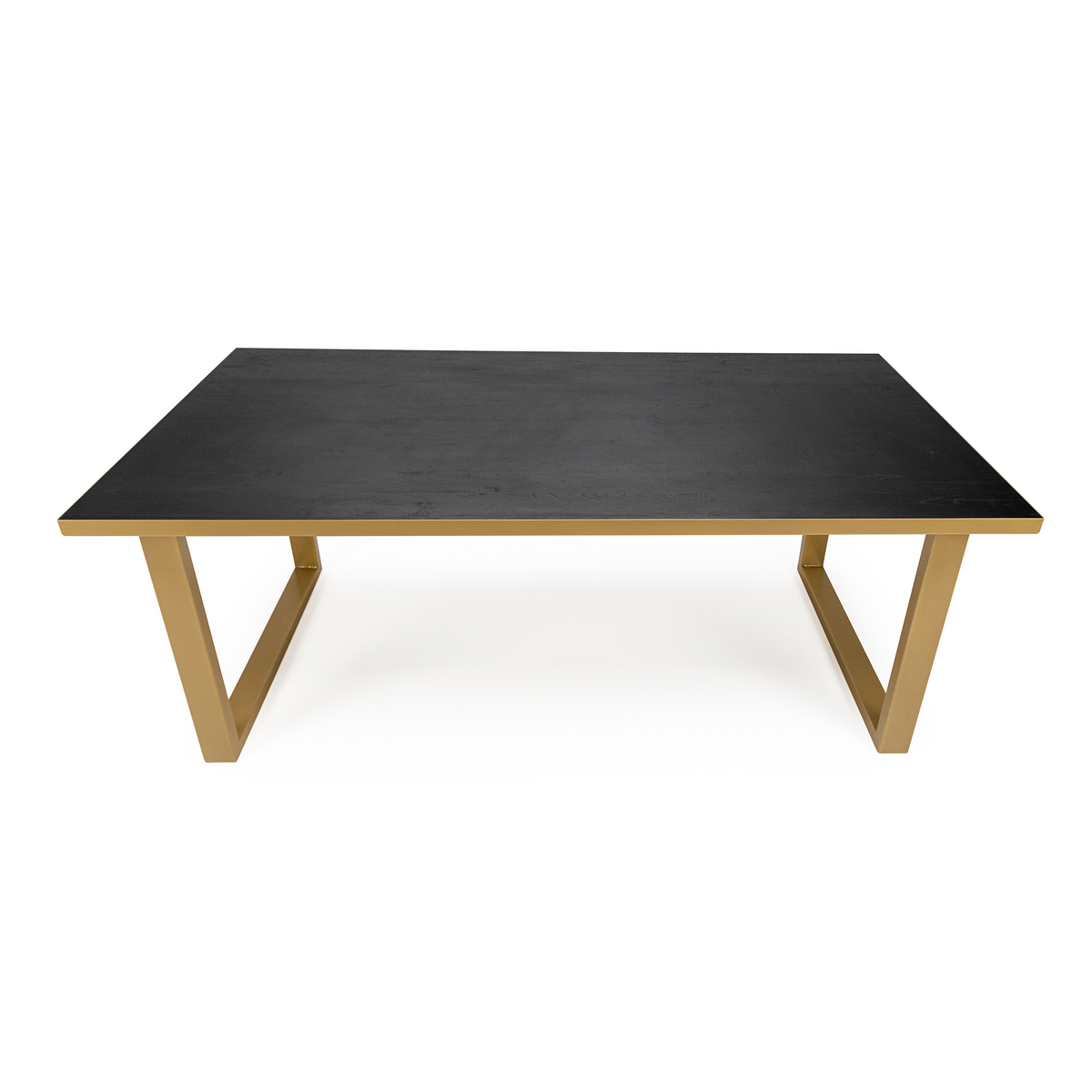 Stalux Eettafel 'Joop' 240 x 100cm, kleur goud / zwart eiken