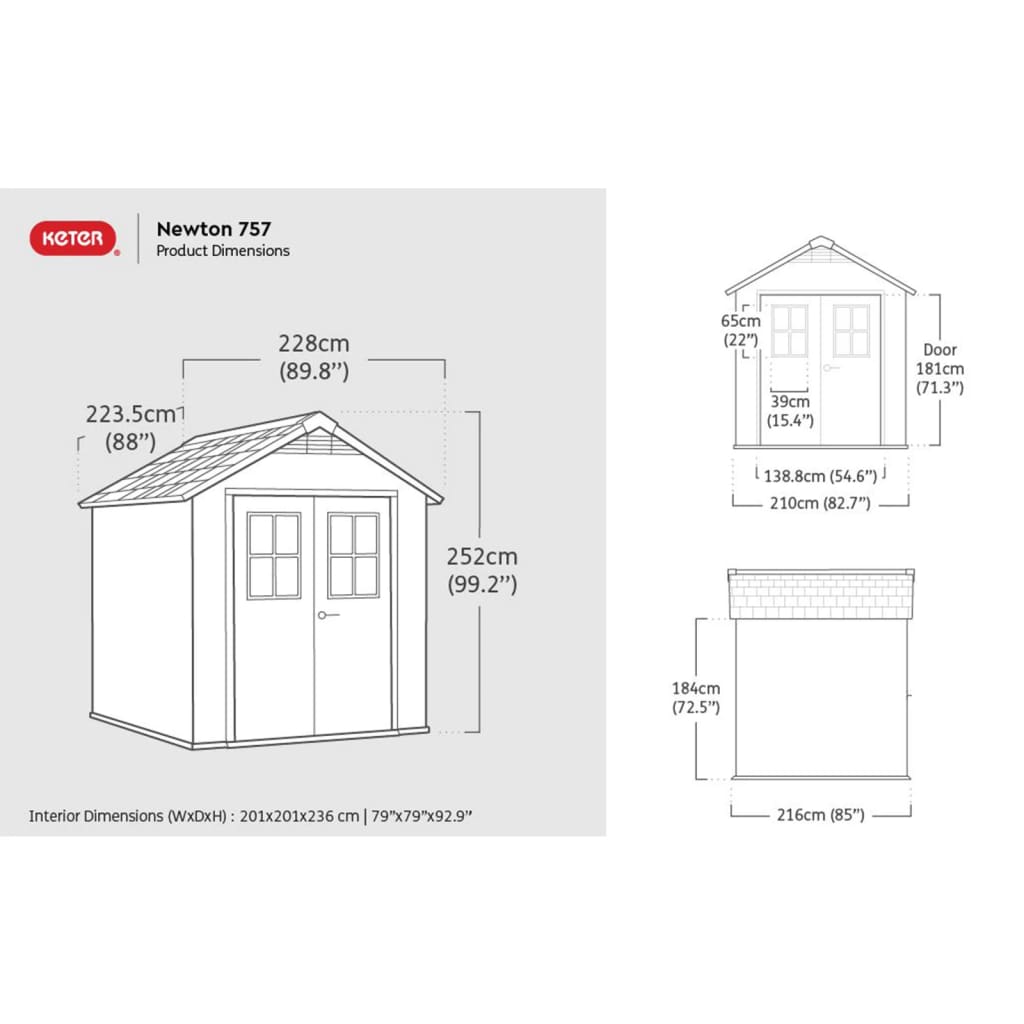 Keter Tuinschuur Newton 757 bruin