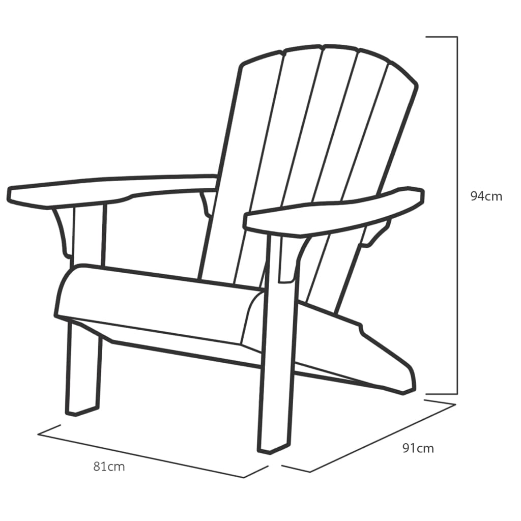 Keter Stoel Adirondack Troy wit