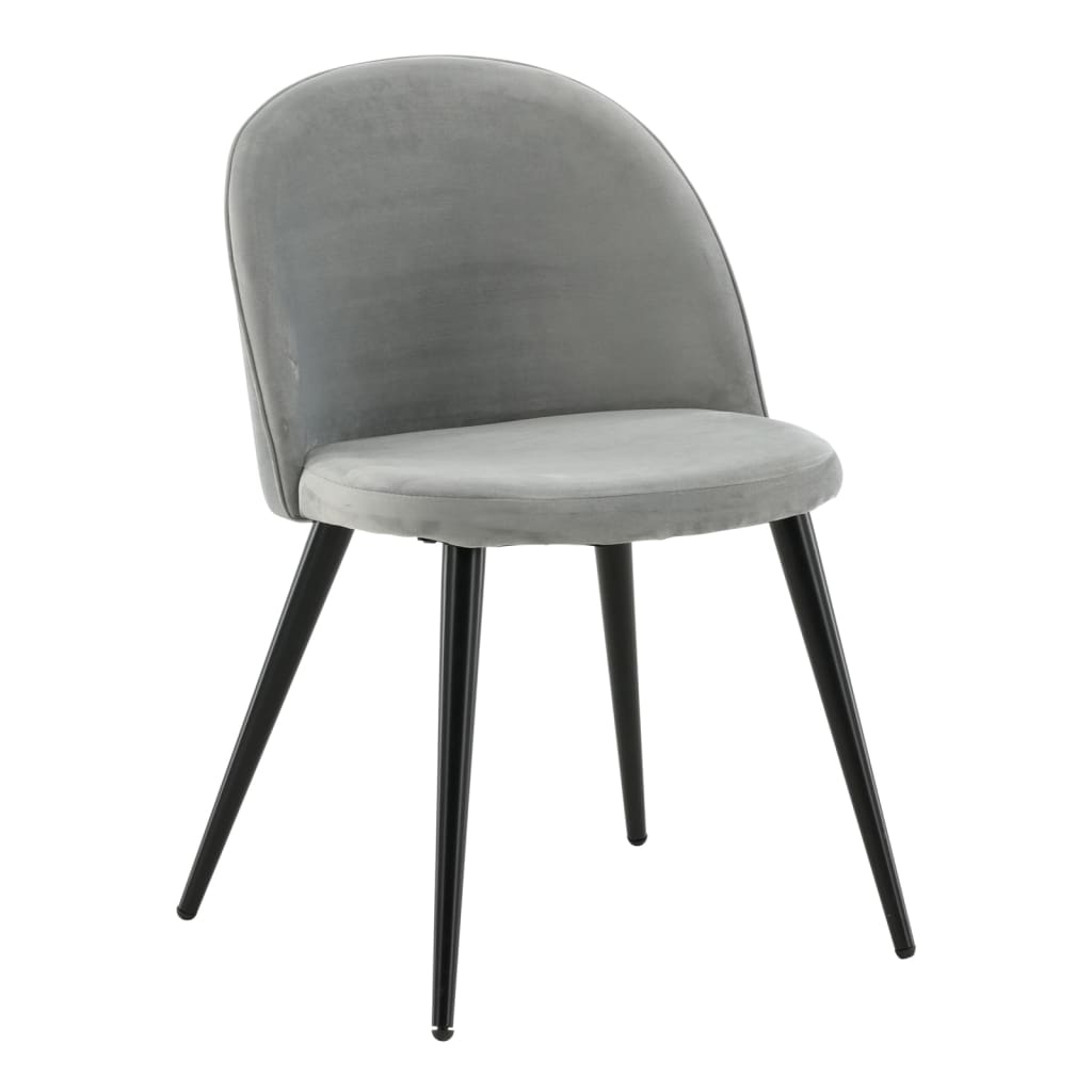 Venture Home Eetkamerstoelen 2 st Velvet fluweel zwart