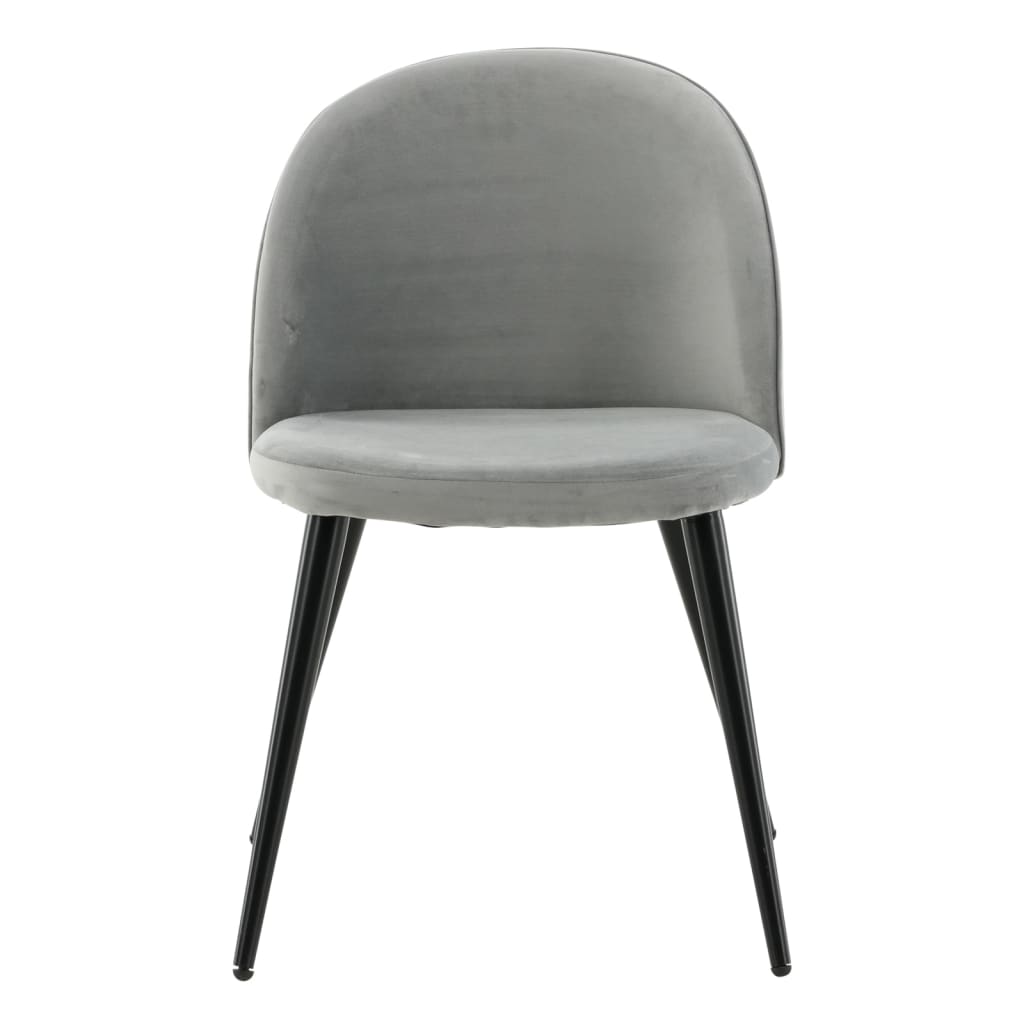 Venture Home Eetkamerstoelen 2 st Velvet fluweel zwart