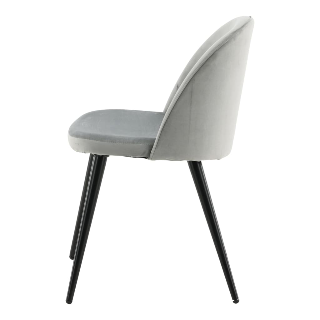 Venture Home Eetkamerstoelen 2 st Velvet fluweel zwart