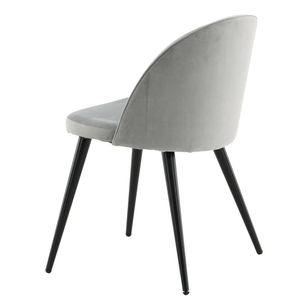 Venture Home Eetkamerstoelen 2 st Velvet fluweel zwart