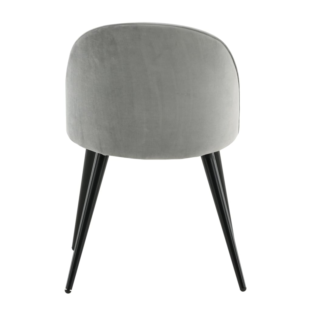 Venture Home Eetkamerstoelen 2 st Velvet fluweel zwart