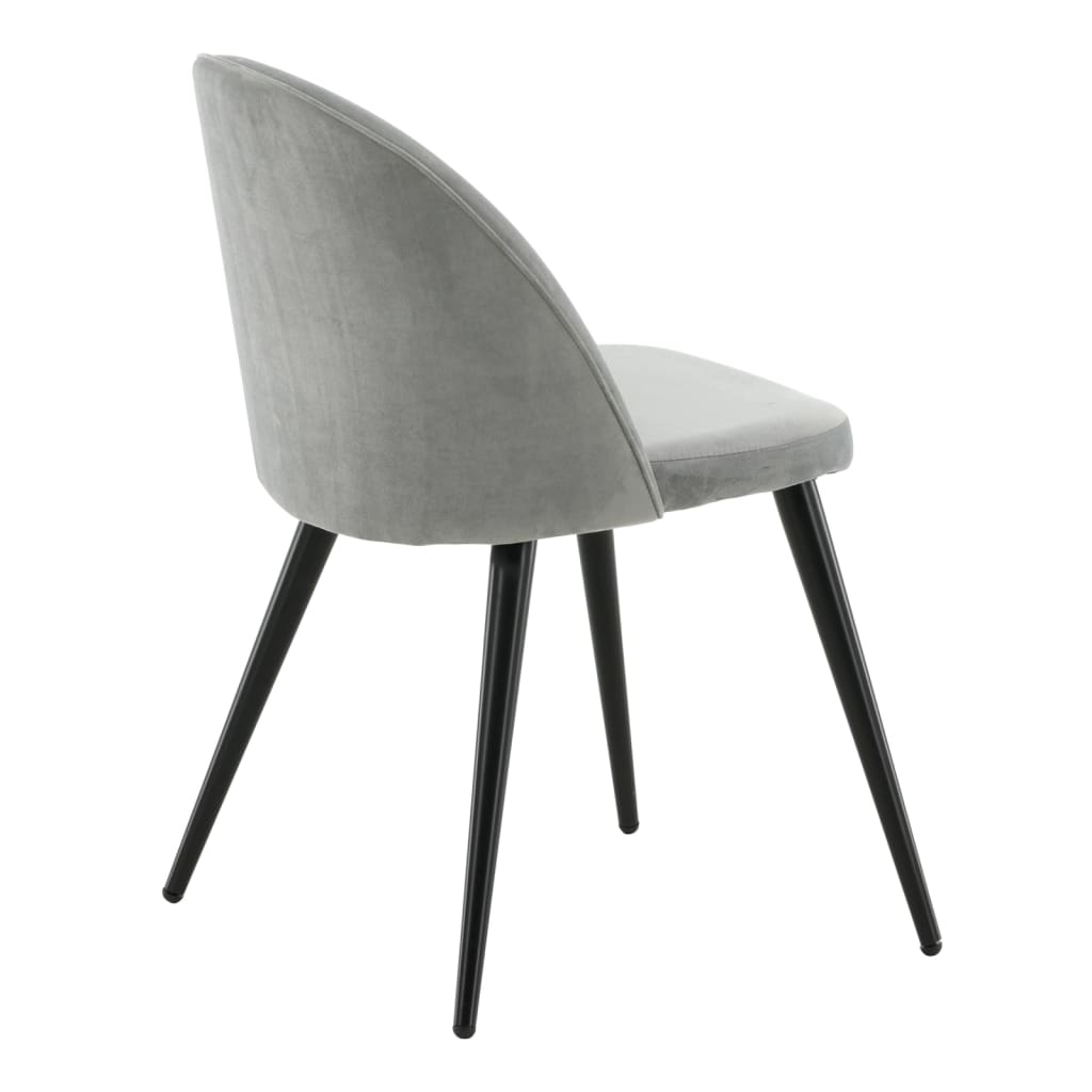 Venture Home Eetkamerstoelen 2 st Velvet fluweel zwart