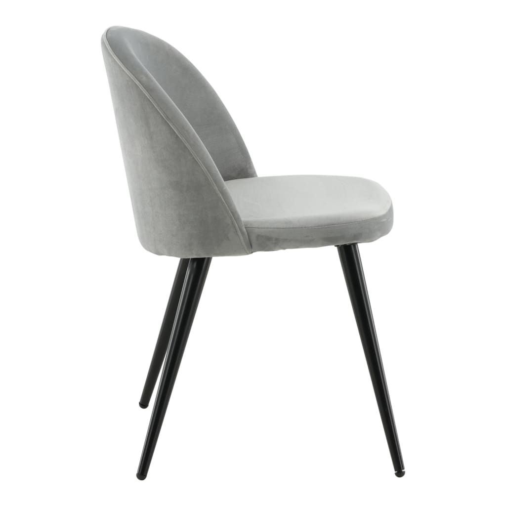 Venture Home Eetkamerstoelen 2 st Velvet fluweel zwart